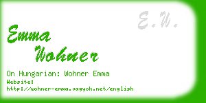 emma wohner business card